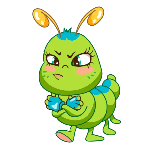 😠 Стикер «Julia The Caterpillar» для Telegram