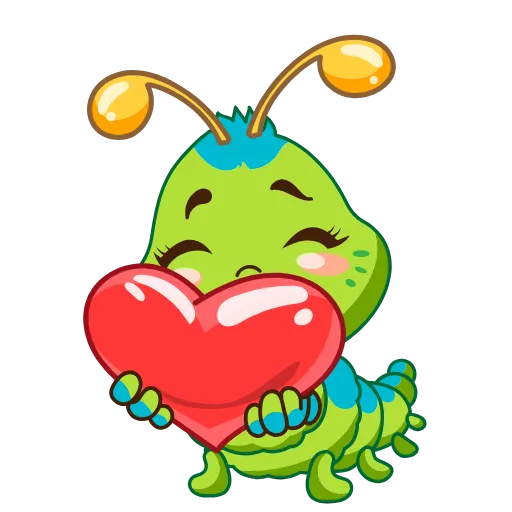 ❤️ Стикер «Julia The Caterpillar» для Telegram