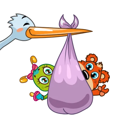 👶 Стикер «Julia The Caterpillar» для Telegram