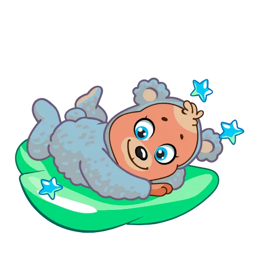 👶 Стикер «Julia The Caterpillar» для Telegram