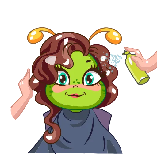 👸 Стикер «Julia The Caterpillar» для Telegram