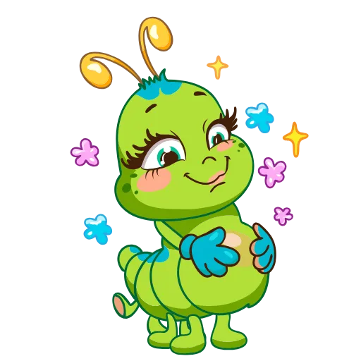 👶 Стикер «Julia The Caterpillar» для Telegram