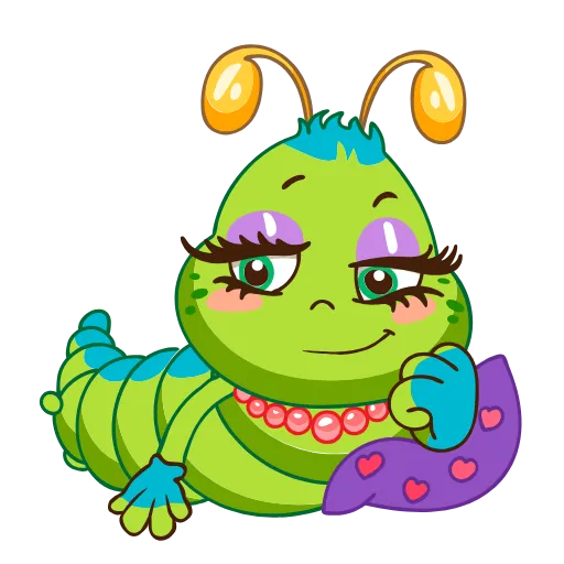 😘 Стикер «Julia The Caterpillar» для Telegram