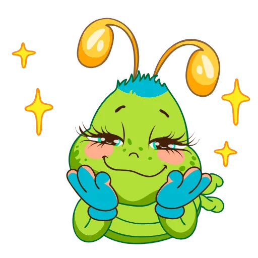 ☺️ Стикер «Julia The Caterpillar» для Telegram