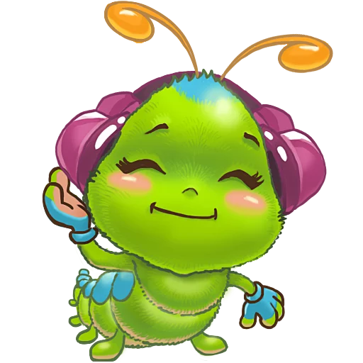 🎧 Стикер «JulyaTheCaterpillar» для Telegram