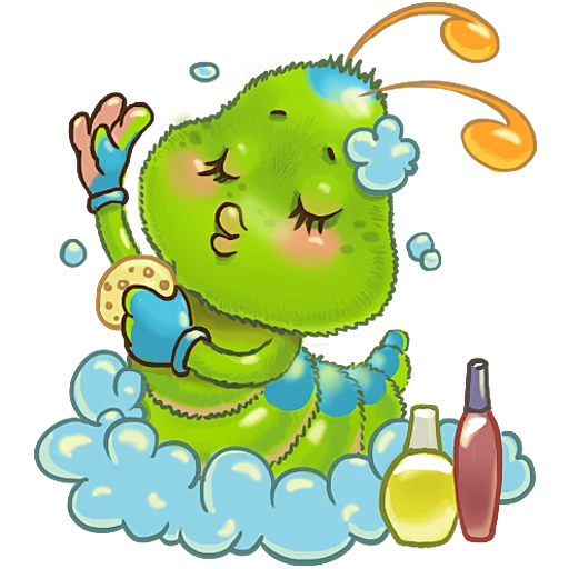 🛀 Стикер «JulyaTheCaterpillar» для Telegram