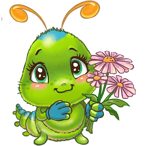 💐 Стикер «JulyaTheCaterpillar» для Telegram