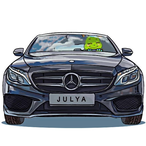 🚙 Стикер «JulyaTheCaterpillar» для Telegram