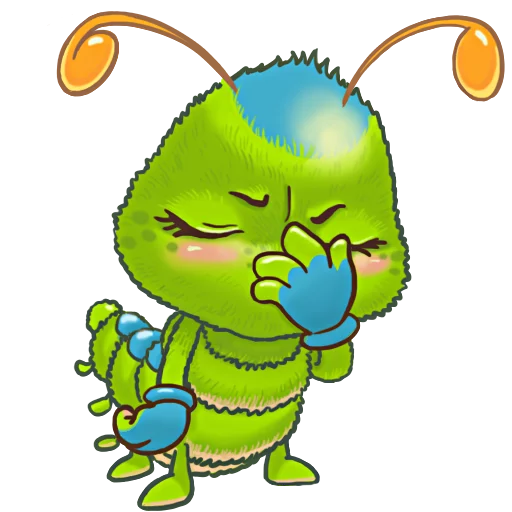🤔 Стикер «JulyaTheCaterpillar» для Telegram