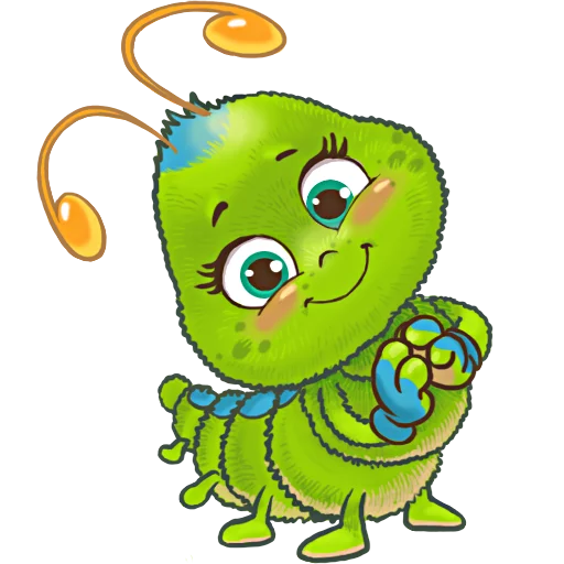 😜 Стикер «JulyaTheCaterpillar» для Telegram