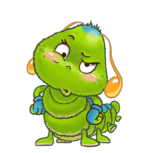 ☹ Стикер «JulyaTheCaterpillar» для Telegram