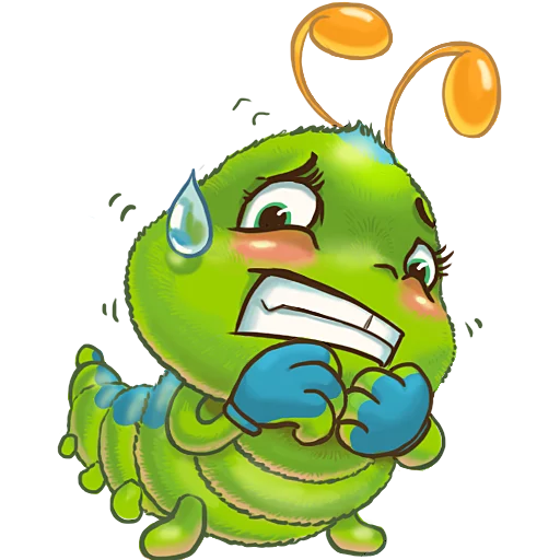 😖 Стикер «JulyaTheCaterpillar» для Telegram
