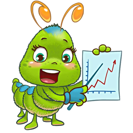 📈 Стикер «JulyaTheCaterpillar» для Telegram