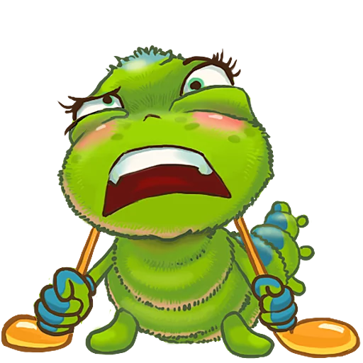 😣 Стикер «JulyaTheCaterpillar» для Telegram
