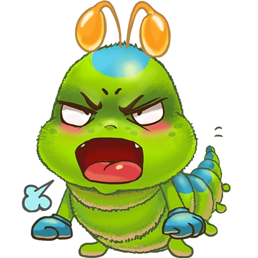 😡 Стикер «JulyaTheCaterpillar» для Telegram