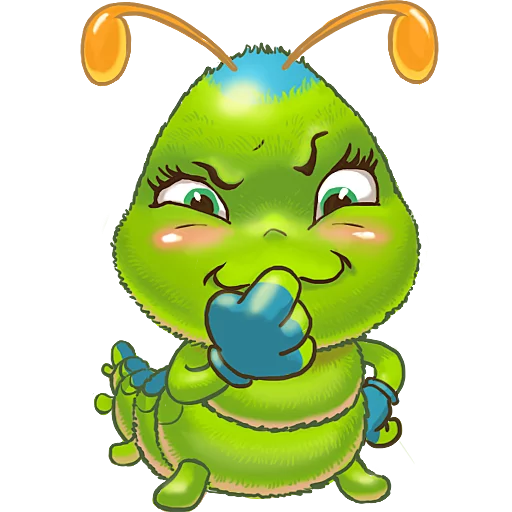 😉 Стикер «JulyaTheCaterpillar» для Telegram