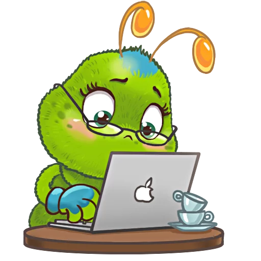 💻 Стикер «JulyaTheCaterpillar» для Telegram