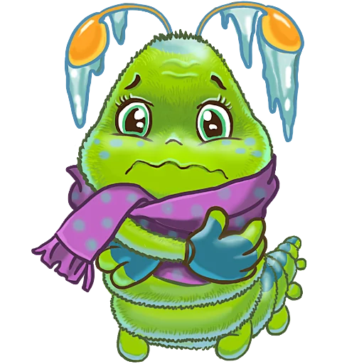 😰 Стикер «JulyaTheCaterpillar» для Telegram