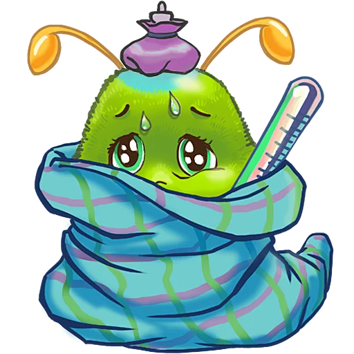 😷 Стикер «JulyaTheCaterpillar» для Telegram