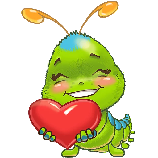 ❤ Стикер «JulyaTheCaterpillar» для Telegram