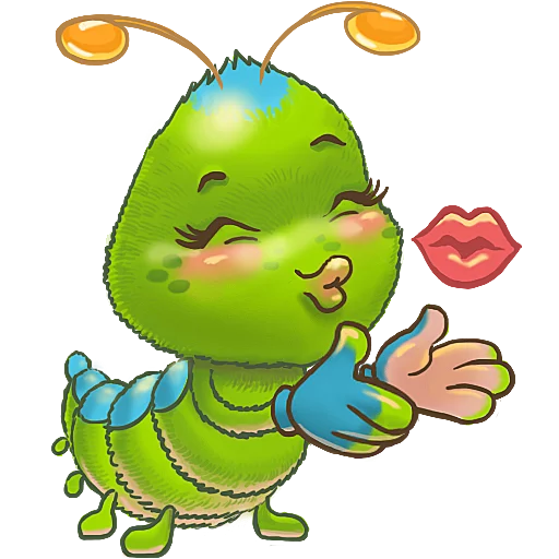 😙 Стикер «JulyaTheCaterpillar» для Telegram