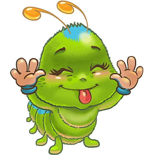 😛 Стикер «JulyaTheCaterpillar» для Telegram