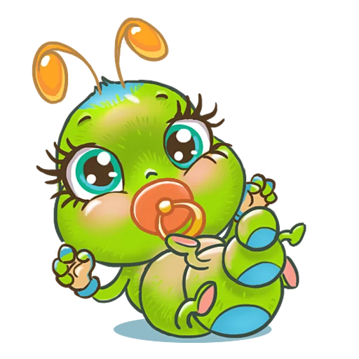 👶 Стикер «JulyaTheCaterpillar» для Telegram