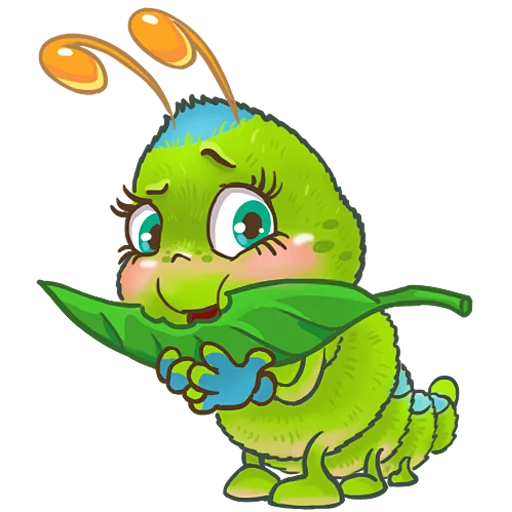 🍃 Стикер «JulyaTheCaterpillar» для Telegram