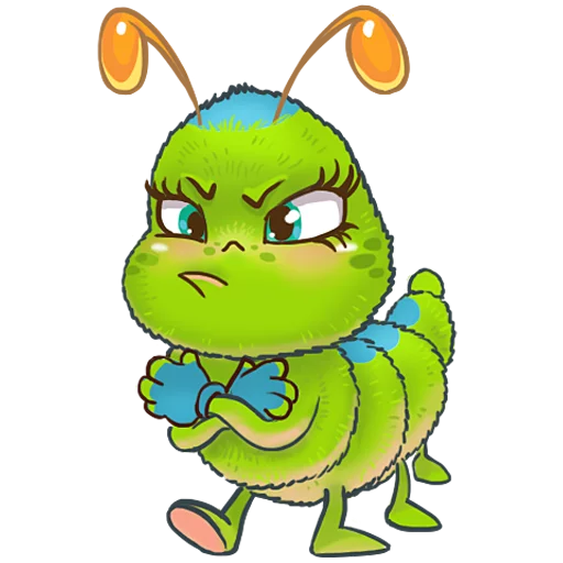 😤 Стикер «JulyaTheCaterpillar» для Telegram