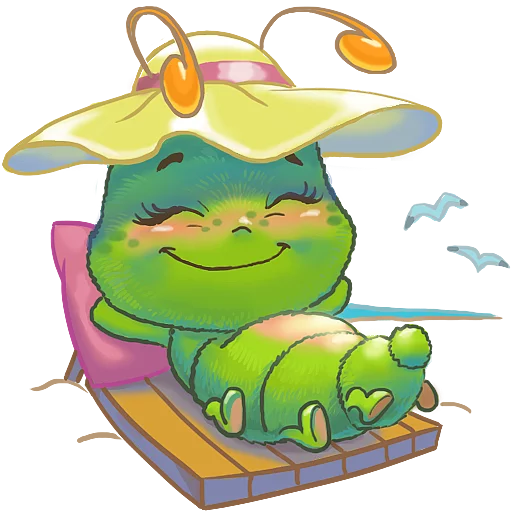 👙 Стикер «JulyaTheCaterpillar» для Telegram