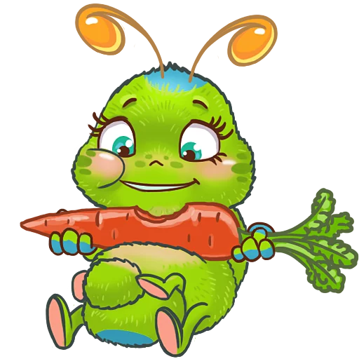 🍆 Стикер «JulyaTheCaterpillar» для Telegram
