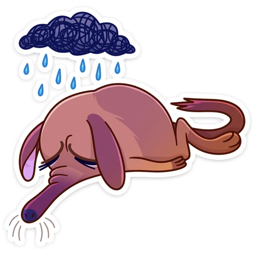🌧 Стикер «Прыгуша» для Telegram