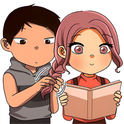 📚 Стикер «Джун и Джейн» для Telegram