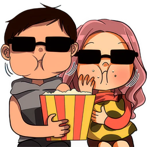 🍿 Стикер «Джун и Джейн» для Telegram