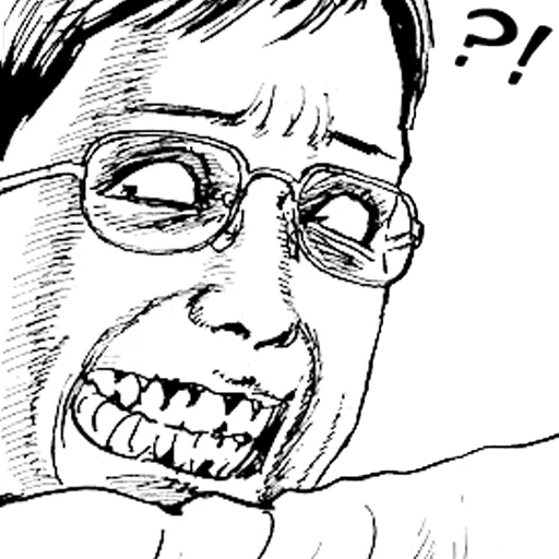 😬 Стикер «Junji Ito Дзюндзи Ито» для Telegram