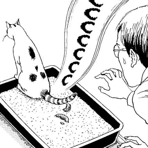 💩 Стикер «Junji Ito Дзюндзи Ито» для Telegram