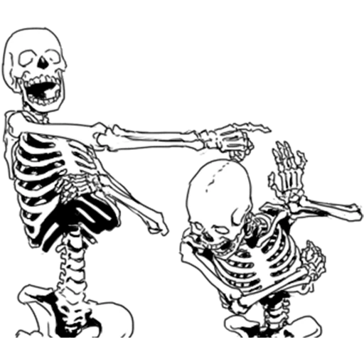 😁 Стикер «Груда костей Skulls» для Telegram