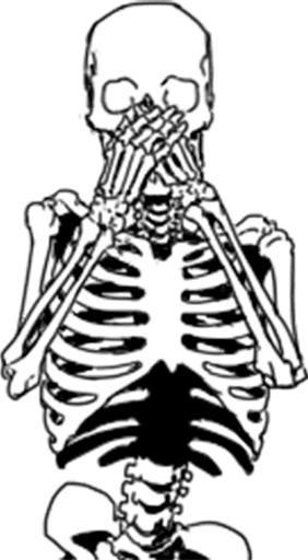 😱 Стикер «Груда костей Skulls» для Telegram