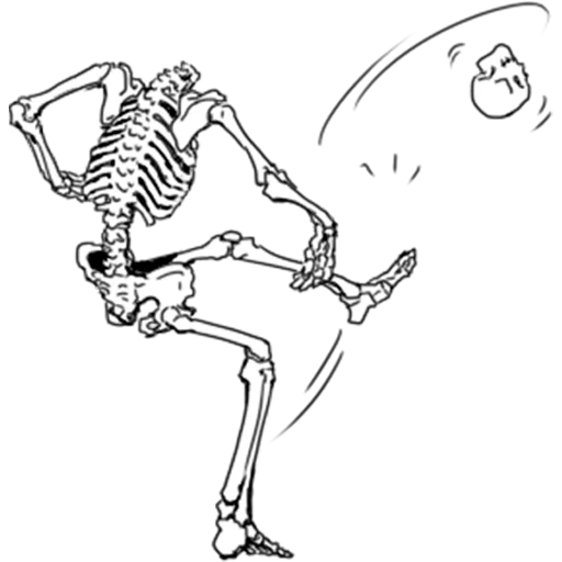 😠 Стикер «Груда костей Skulls» для Telegram