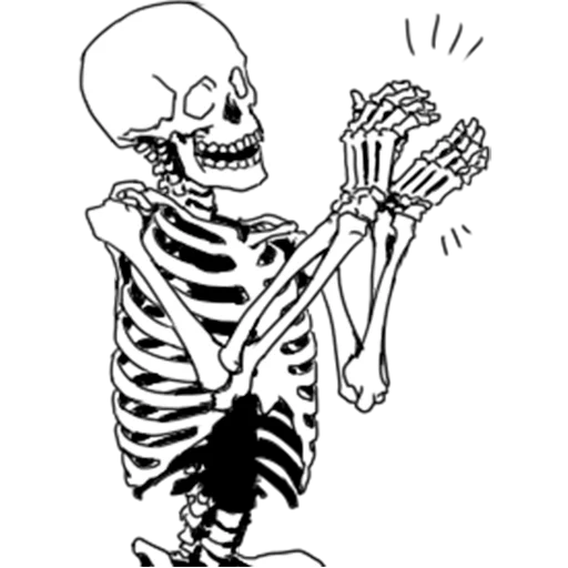 👏 Стикер «Груда костей Skulls» для Telegram