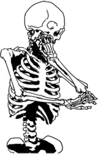 🤔 Стикер «Груда костей Skulls» для Telegram