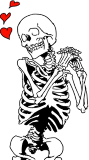 🥰 Стикер «Груда костей Skulls» для Telegram