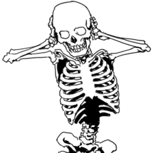 ☹️ Стикер «Груда костей Skulls» для Telegram