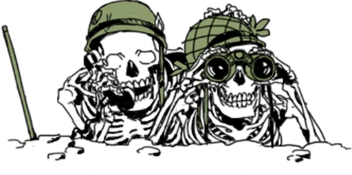 👀 Стикер «Груда костей Skulls» для Telegram