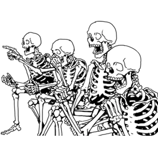😆 Стикер «Груда костей Skulls» для Telegram