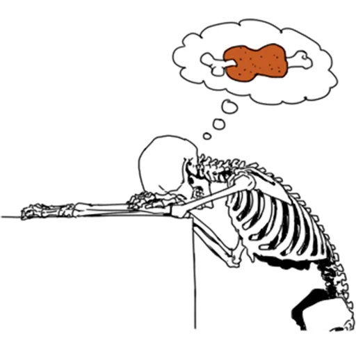 🍖 Стикер «Груда костей Skulls» для Telegram