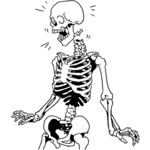 😮 Стикер «Груда костей Skulls» для Telegram