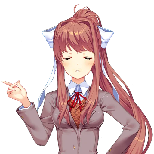 📚 Стикер «just Monika .//» для Telegram