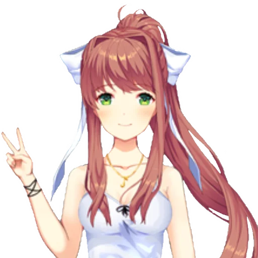 📚 Стикер «just Monika .//» для Telegram