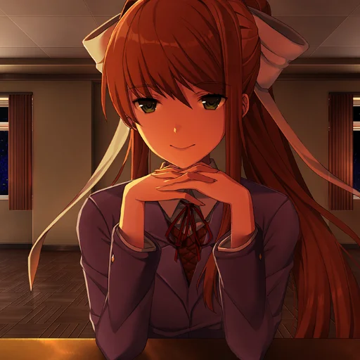📚 Стикер «just Monika .//» для Telegram